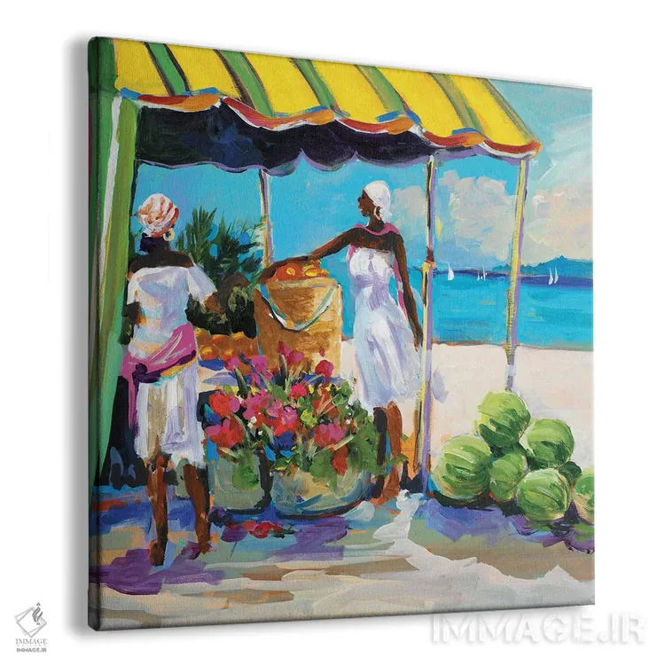 تابلو دکوراتیو میوه های گرمسیری اثر جین اسلیوکا - نمای پرسپکتیو محصول