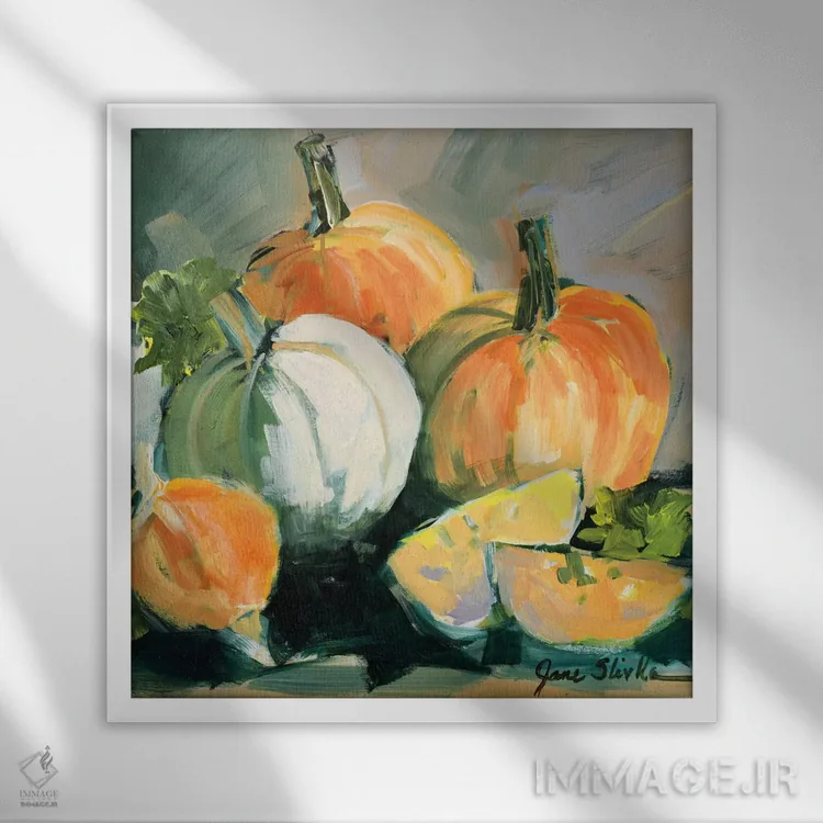 تابلو دکوراتیو درو شده II اثر جین اسلیوکا - نمای قابدار سفید