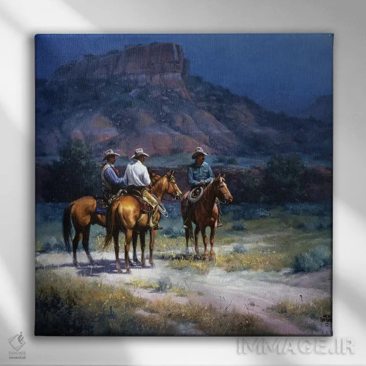 تابلو دکوراتیو تابش ماه اثر جک سورنسن - نمای روبهرو روی دیوار