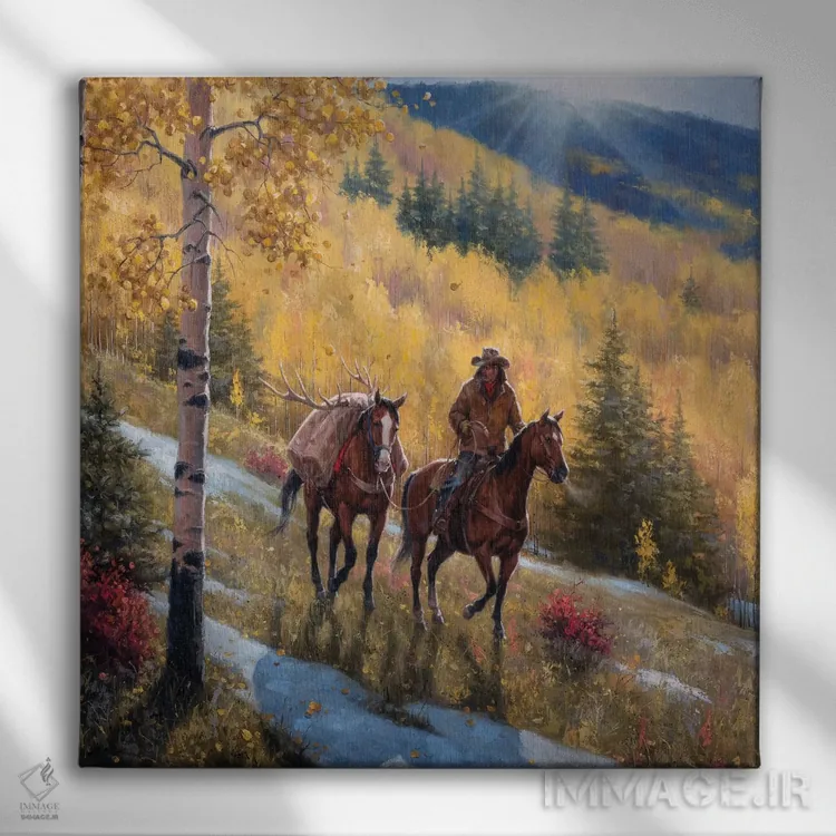 تابلو دکوراتیو درخشش تابستان هندی اثر جک سورنسن - نمای روبهرو روی دیوار