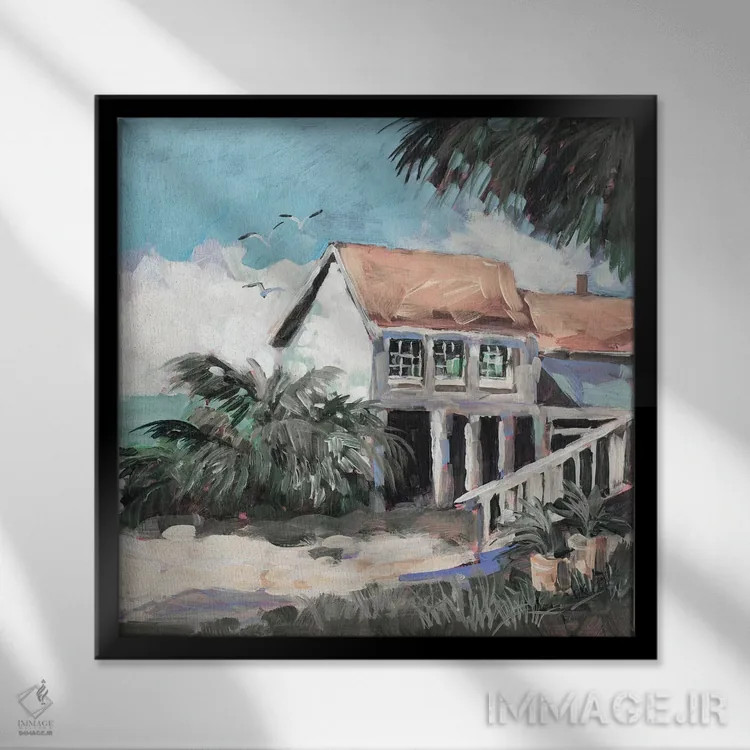 تابلو دکوراتیو فرارگاه آرام اثر جین اسلیوکا - نمای قابدار مشکی