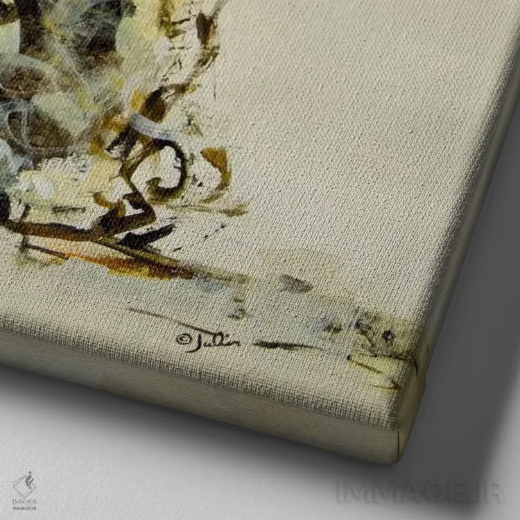 تابلو دکوراتیو کوکو اثر جولیان اسپنسر - نمای نزدیک بافت بوم