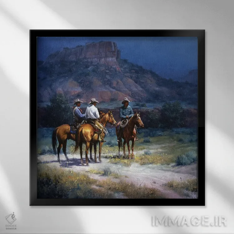 تابلو دکوراتیو تابش ماه اثر جک سورنسن - نمای قابدار مشکی