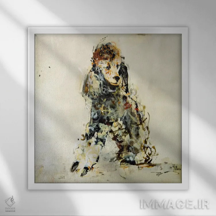 تابلو دکوراتیو کوکو اثر جولیان اسپنسر - نمای قابدار سفید