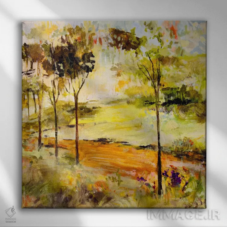 تابلو انتزاعی مسیر دیدنی اثر جولیان اسپنسر - نمای روبهرو روی دیوار