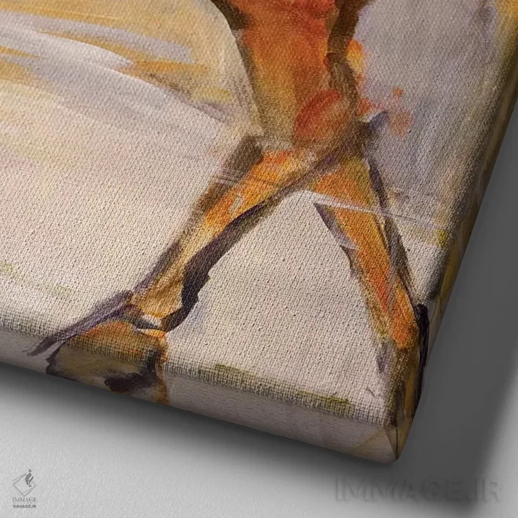 تابلو دکوراتیو در حال حرکت اثر جولیان اسپنسر - نمای نزدیک بافت بوم