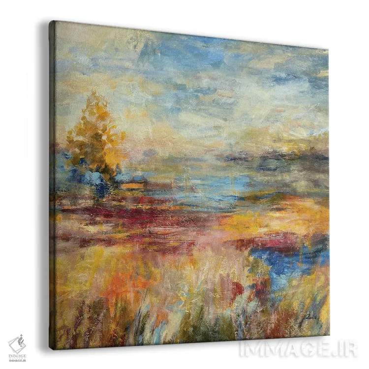 تابلو انتزاعی زنگار پاییز اثر جولیان اسپنسر - نمای پرسپکتیو محصول