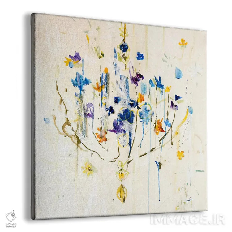 تابلو انتزاعی لوستر طبیعی ۱ اثر جولیان اسپنسر - نمای پرسپکتیو محصول