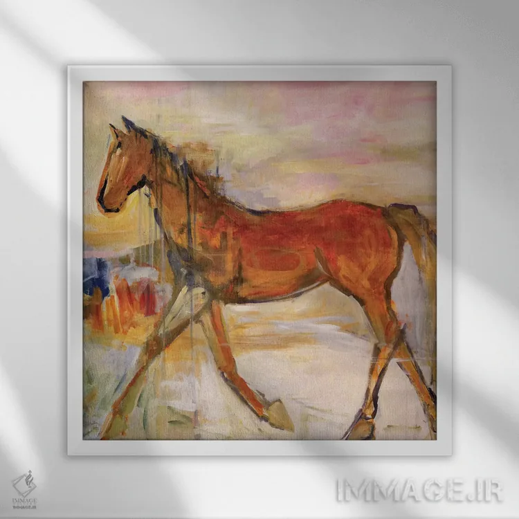 تابلو دکوراتیو در حال حرکت اثر جولیان اسپنسر - نمای قابدار سفید