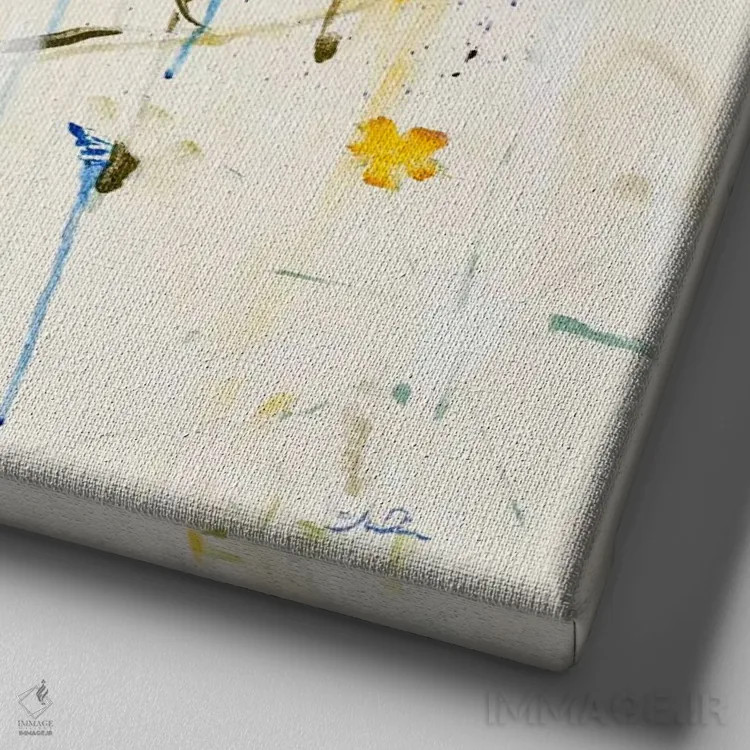 تابلو انتزاعی لوستر طبیعی ۱ اثر جولیان اسپنسر - نمای نزدیک بافت بوم