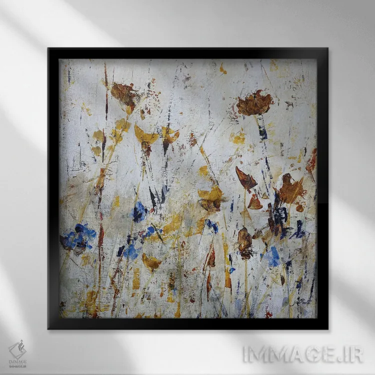 تابلو انتزاعی دید حشره ای ۱ اثر جولیان اسپنسر - نمای قابدار مشکی