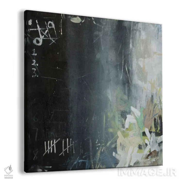 تابلو انتزاعی یکی را با گچ بنویس اثر جولیان اسپنسر - نمای پرسپکتیو محصول