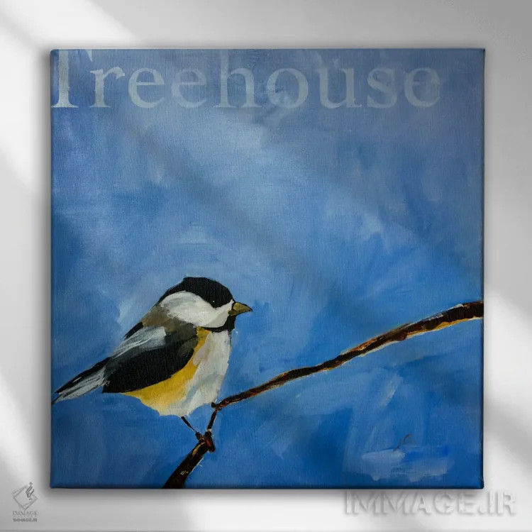 تابلو دکوراتیو خانه درختی اثر جولیان اسپنسر - نمای روبهرو روی دیوار