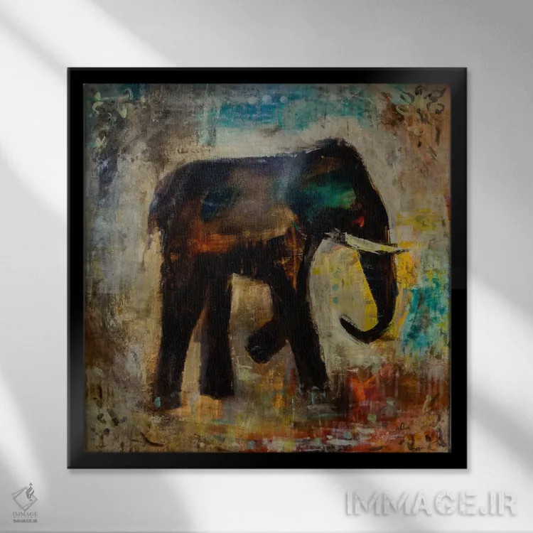 تابلو دکوراتیو قوی و خردمند I اثر جولیان اسپنسر - نمای قابدار مشکی