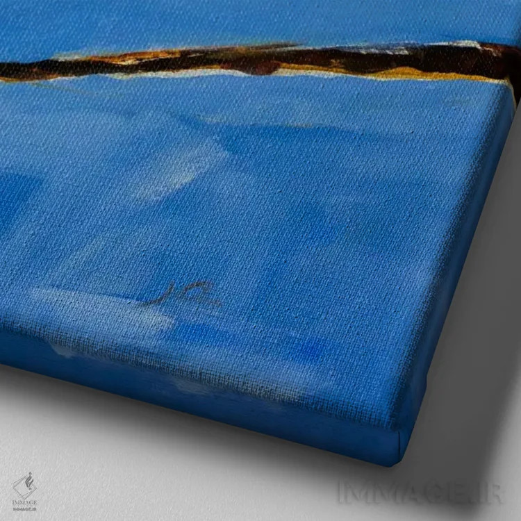 تابلو دکوراتیو خانه درختی اثر جولیان اسپنسر - نمای نزدیک بافت بوم