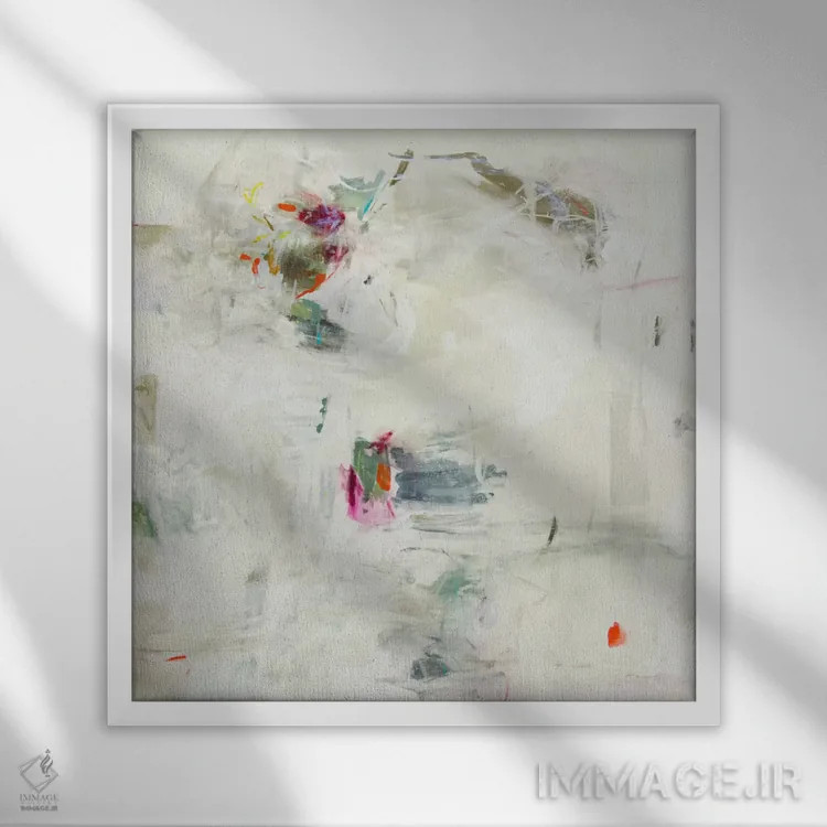 تابلو مینیمال بیان اثر جولیان اسپنسر - نمای قابدار سفید