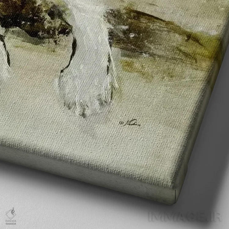 تابلو مدرن وینستون اثر جولیان اسپنسر - نمای نزدیک بافت بوم