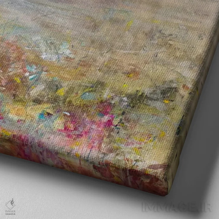 تابلو انتزاعی شاید یک رویا اثر جولیان اسپنسر - نمای نزدیک بافت بوم