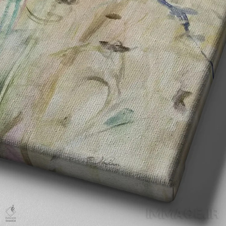 تابلو انتزاعی شادی مشترک اثر جولیان اسپنسر - نمای نزدیک بافت بوم