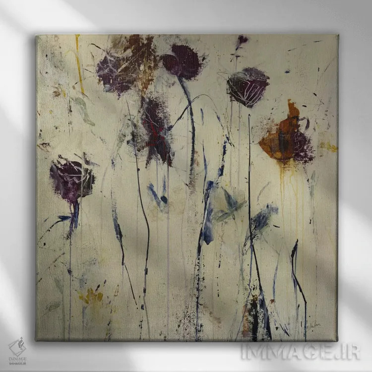 تابلو انتزاعی گیلاس شاداب اثر جولیان اسپنسر - نمای روبهرو روی دیوار