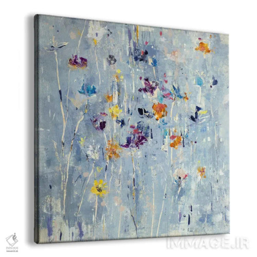 تابلو انتزاعی گل های ریز و کوچک اثر جولیان اسپنسر - نمای پرسپکتیو محصول