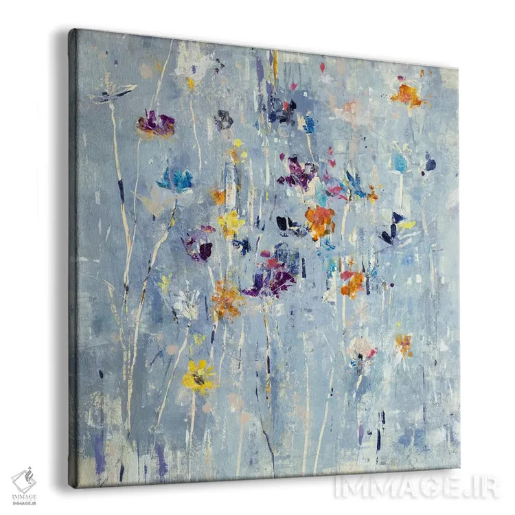 تابلو انتزاعی گل های ریز و کوچک اثر جولیان اسپنسر - نمای پرسپکتیو محصول