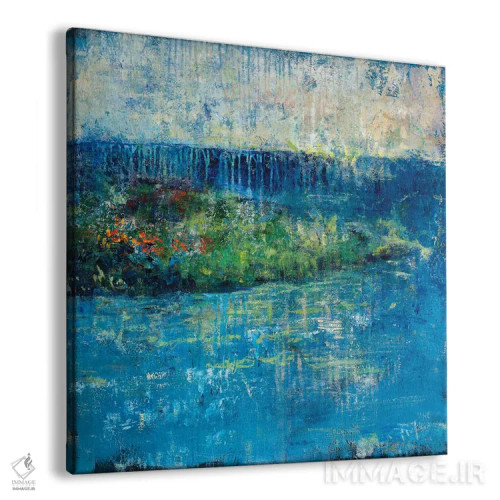 تابلو انتزاعی جزیره نقاشی شده اثر جولیان اسپنسر - نمای پرسپکتیو محصول