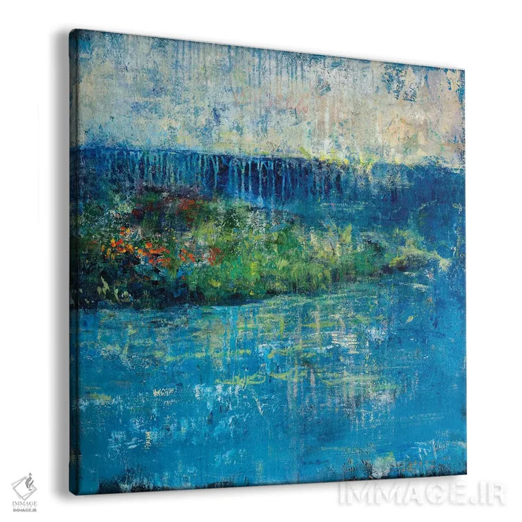 تابلو انتزاعی جزیره نقاشی شده اثر جولیان اسپنسر - نمای پرسپکتیو محصول