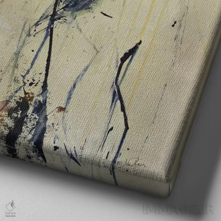 تابلو انتزاعی گیلاس شاداب اثر جولیان اسپنسر - نمای نزدیک بافت بوم