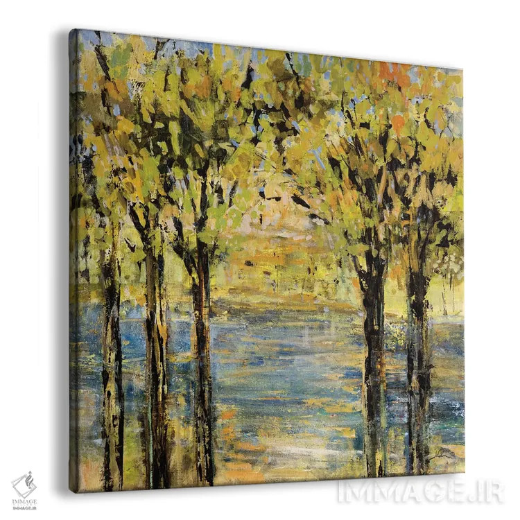 تابلو انتزاعی لذت کنار دریاچه اثر جولیان اسپنسر - نمای پرسپکتیو محصول