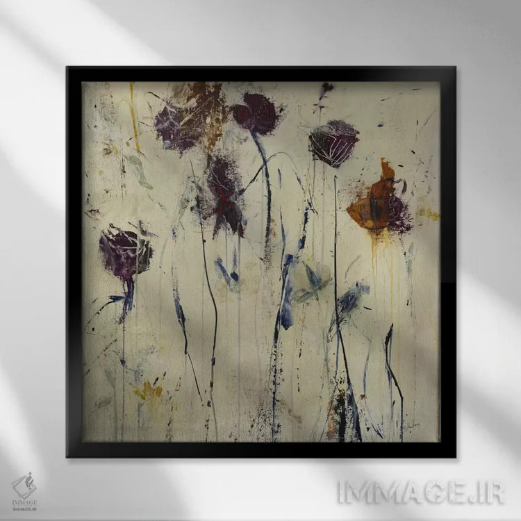 تابلو انتزاعی گیلاس شاداب اثر جولیان اسپنسر - نمای قابدار مشکی