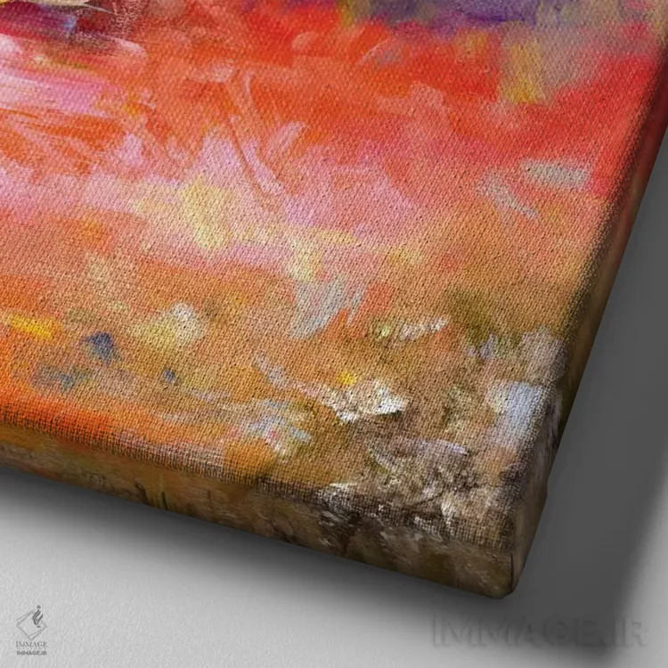 تابلو انتزاعی زیبایی زمین اثر جولیان اسپنسر - نمای نزدیک بافت بوم