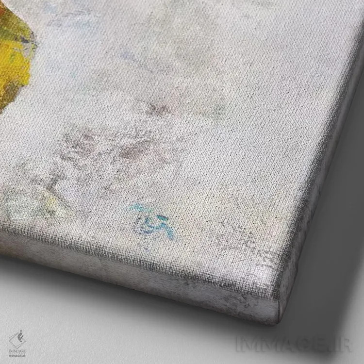 تابلو دکوراتیو جام نقاشی شده اثر جولیان اسپنسر - نمای نزدیک بافت بوم