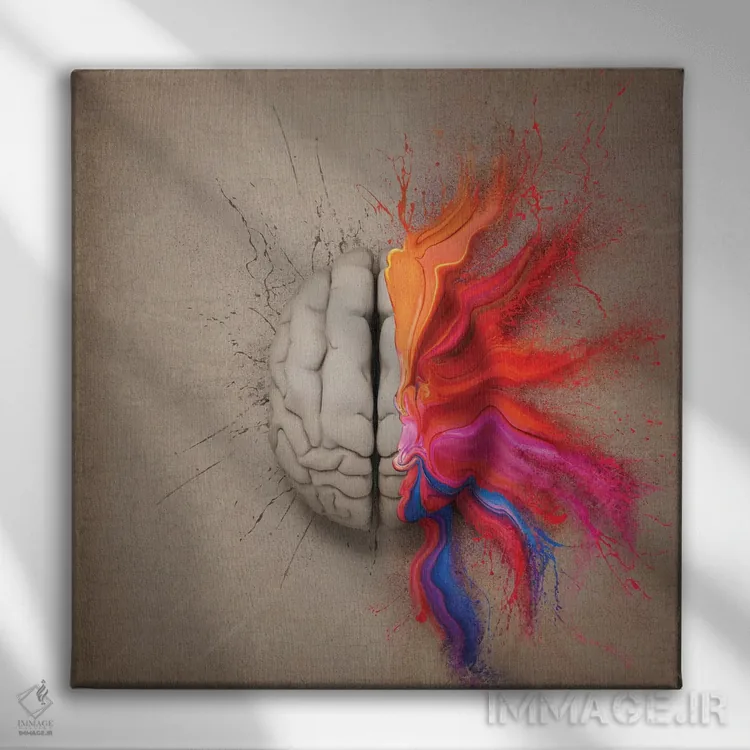 تابلو دکوراتیو مغز خلاق اثر یوهان سوانپوئل - نمای روبهرو روی دیوار