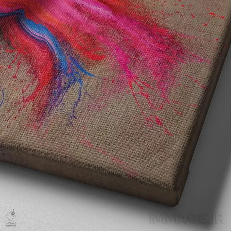 تابلو دکوراتیو مغز خلاق اثر یوهان سوانپوئل - نمای نزدیک بافت بوم