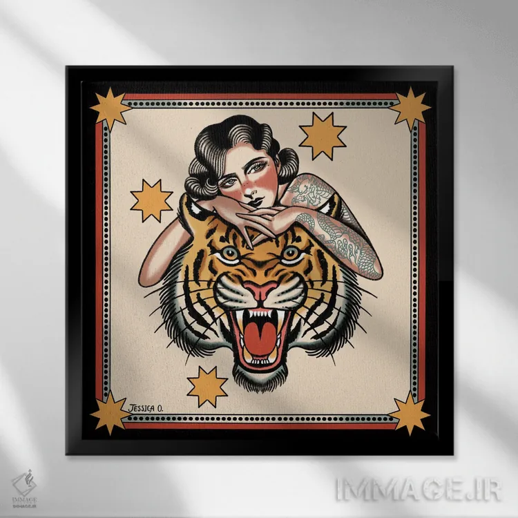 تابلو دکوراتیو ساواجم اثر جسیکا ا. - نمای قابدار مشکی