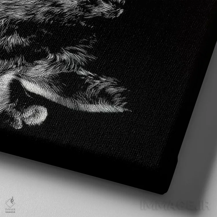 تابلو دکوراتیو پا برجا شماره ۳ اثر جولی تی. چاپمن - نمای نزدیک بافت بوم