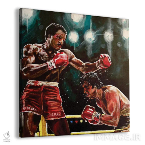 تابلو دکوراتیو راکی در برابر آپولو اثر جوئل تش - نمای پرسپکتیو محصول