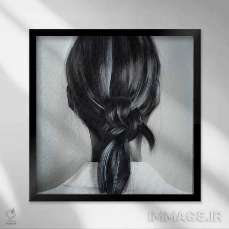 تابلو دکوراتیو نگاه کن کنار ۲ اثر جودی توماس - نمای قابدار مشکی