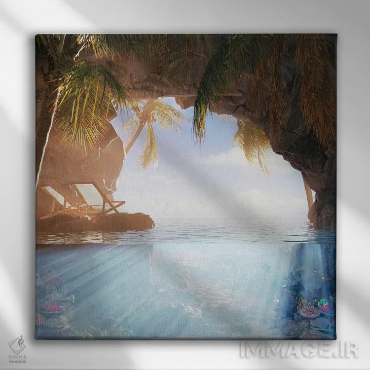 تابلو دکوراتیو اقامتگاه بهشتی اثر جیمز ترالی - نمای روبهرو روی دیوار