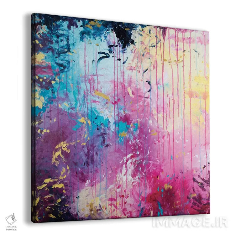تابلو انتزاعی جای شاد اثر جولیا بادو - نمای پرسپکتیو محصول