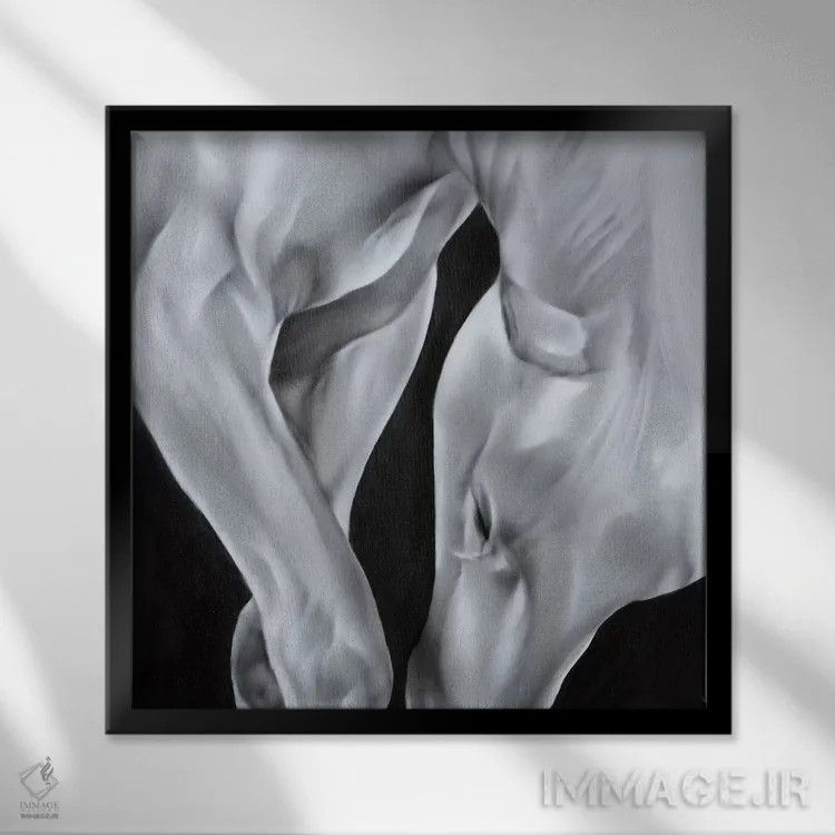 تابلو دکوراتیو اکووس اثر جودی توماس - نمای قابدار مشکی