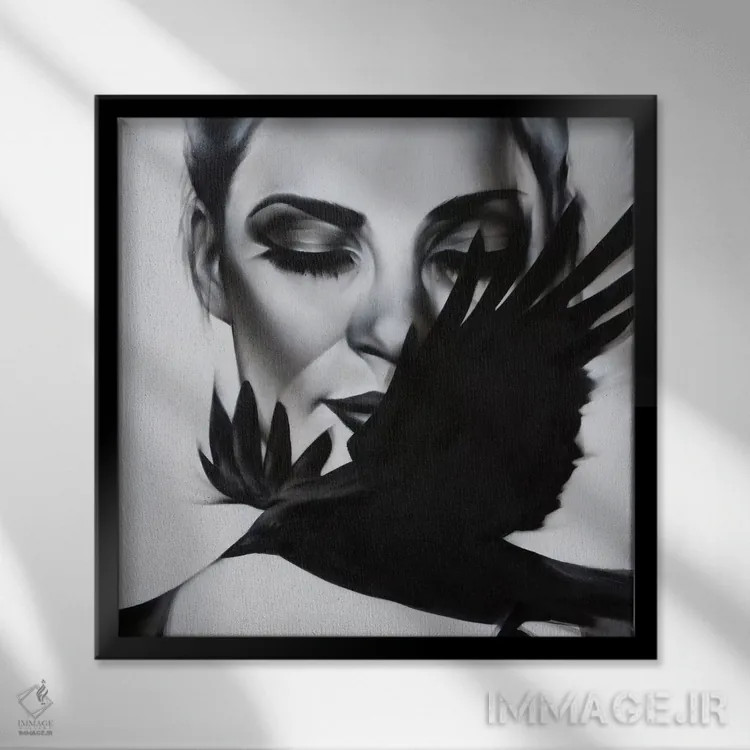 تابلو دکوراتیو اورنیس اثر جودی توماس - نمای قابدار مشکی