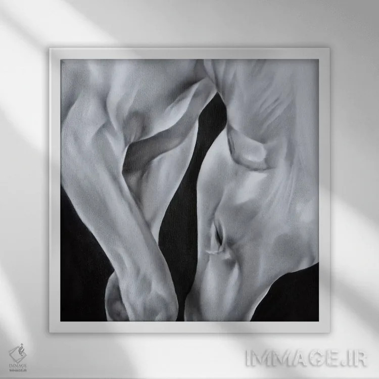 تابلو دکوراتیو اکووس اثر جودی توماس - نمای قابدار سفید