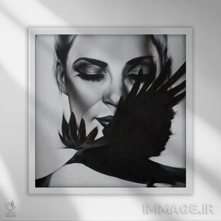 تابلو دکوراتیو اورنیس اثر جودی توماس - نمای قابدار سفید