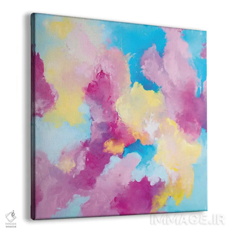 تابلو انتزاعی ابر کومولوس اثر جولیا بادو - نمای پرسپکتیو محصول