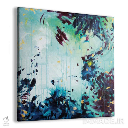 تابلو انتزاعی آرامش ذهن و تعادل اثر جولیا بادو - نمای پرسپکتیو محصول