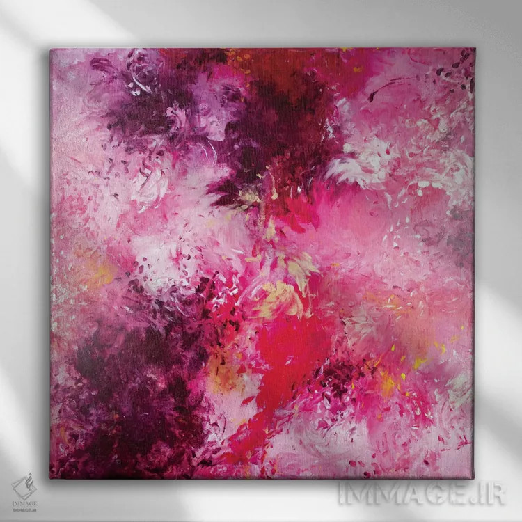 تابلو انتزاعی غریزه اثر جولیا بادو - نمای روبهرو روی دیوار