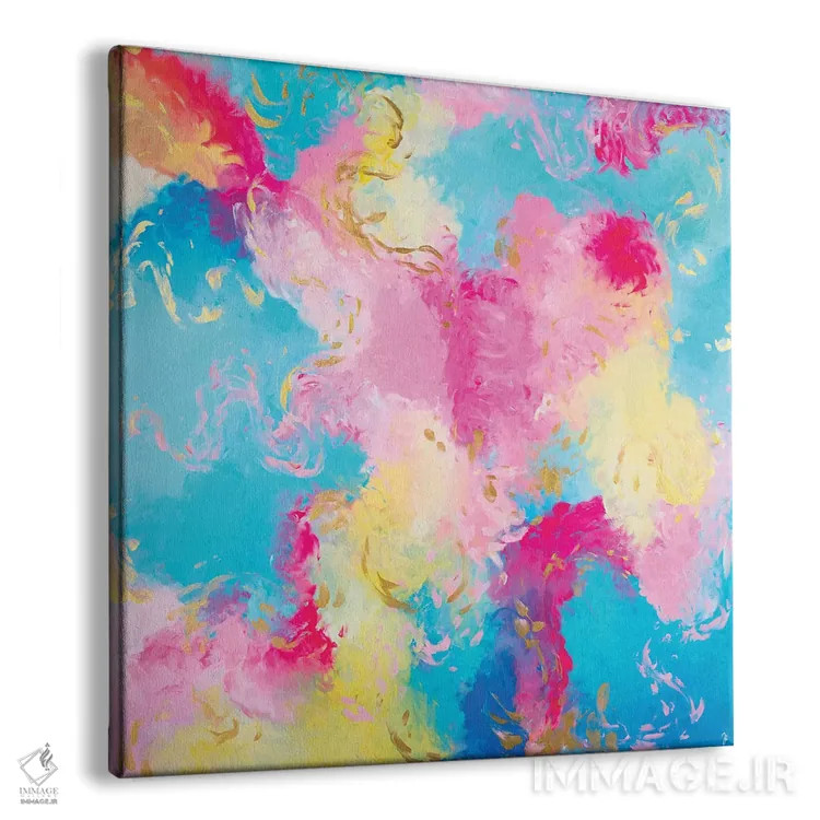 تابلو انتزاعی عصرهای آفتابی و بستنی اثر جولیا بادو - نمای پرسپکتیو محصول