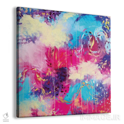 تابلو انتزاعی همه چیز روشن است اثر جولیا بادو - نمای پرسپکتیو محصول